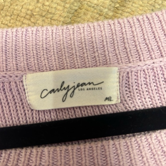 Carly Jean Los Angelos Cynthia Lavender Sweater SizeM/L - Picture 2 of 2
